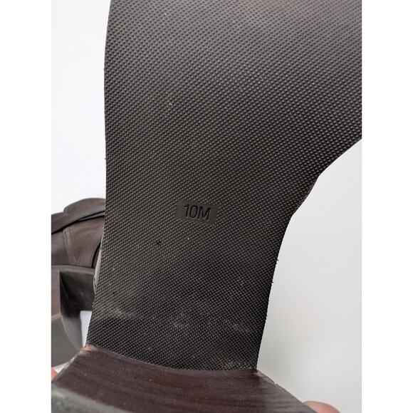 Tory Burch Women’s Size 10 Brown Leather Block Heeled Ankle Boots Booties Straps - Picture 12 of 13